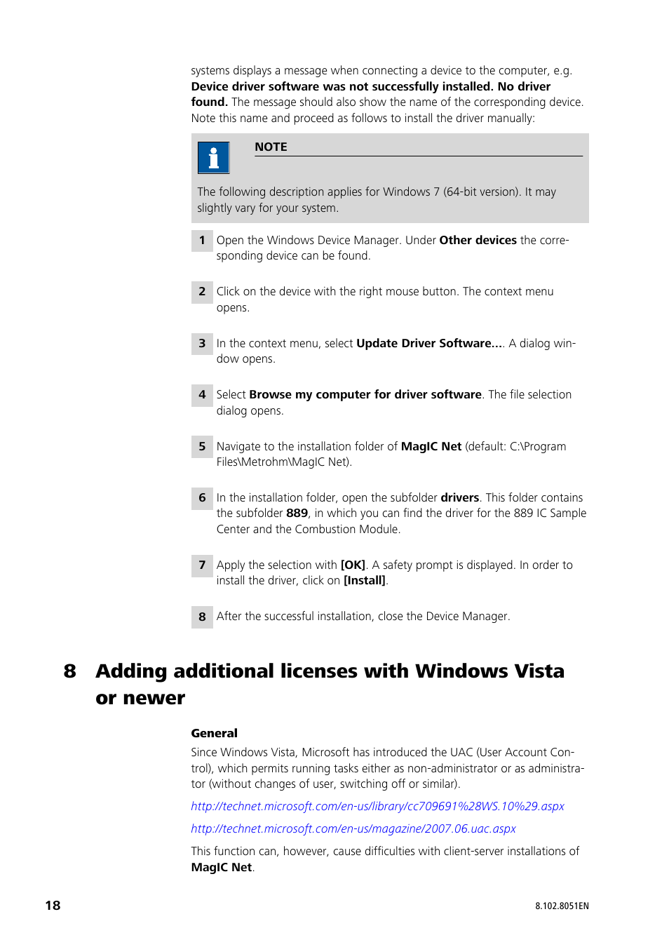 Metrohm MagIC Net 3.0 User Manual | Page 18 / 20