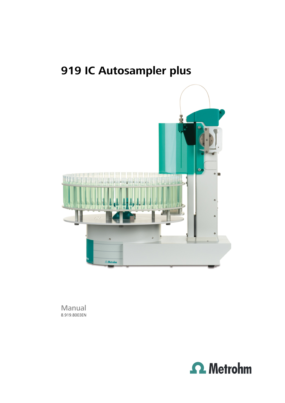 Metrohm 919 IC Autosampler plus User Manual | 48 pages