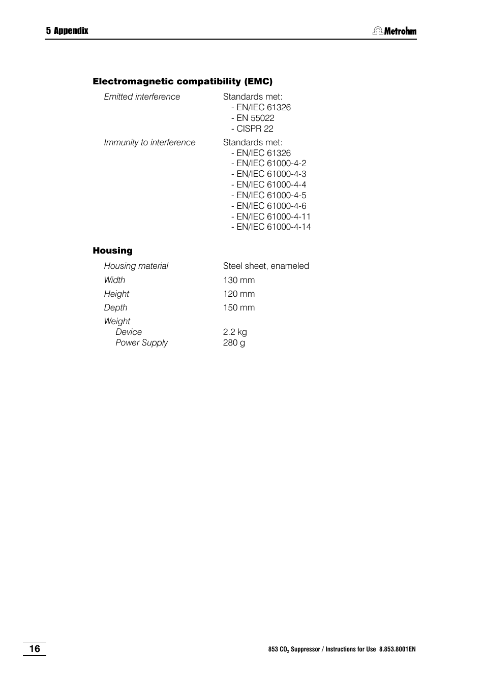 Metrohm 853 IC CO2 Suppressor User Manual | Page 22 / 29