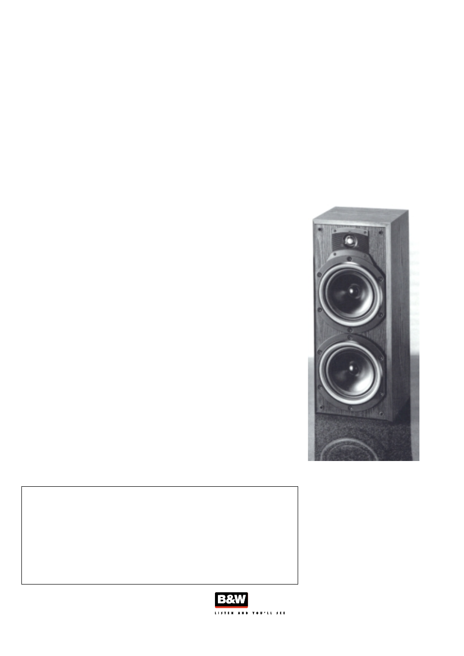 Bowers & Wilkins DM320 User Manual | 2 pages