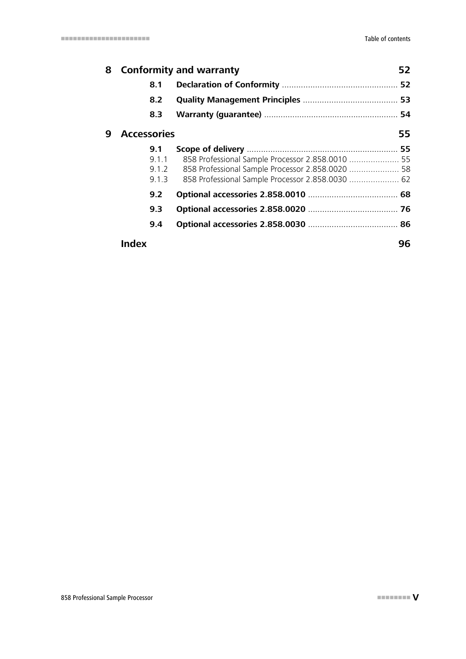 Metrohm 858 Professional Sample Processor User Manual | Page 7 / 105