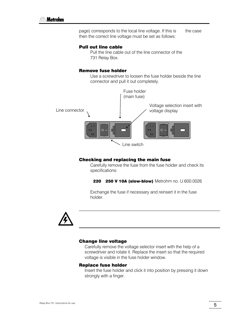 Metrohm 731 Relay Box User Manual | Page 11 / 35