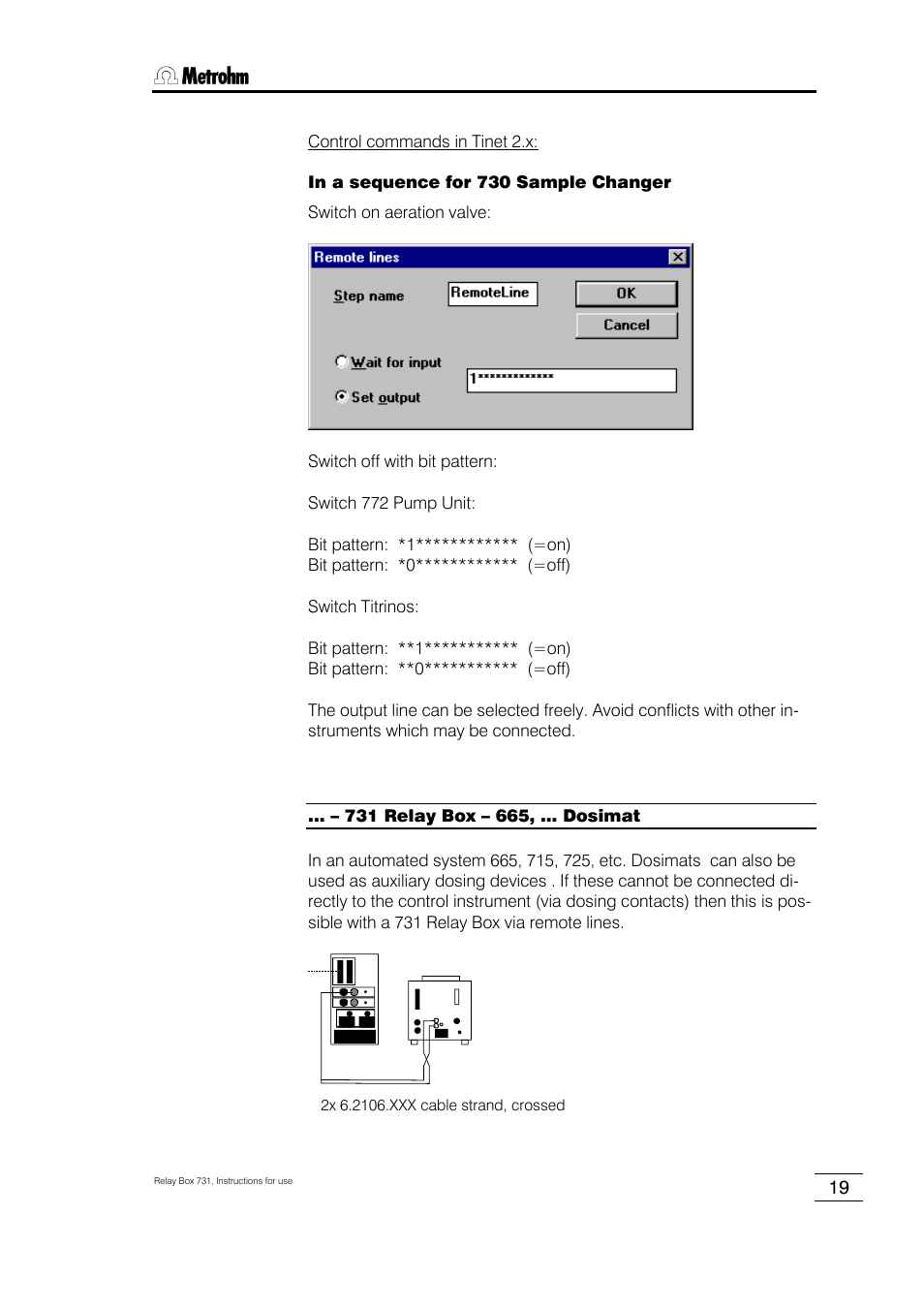 Metrohm 731 Relay Box User Manual | Page 25 / 35