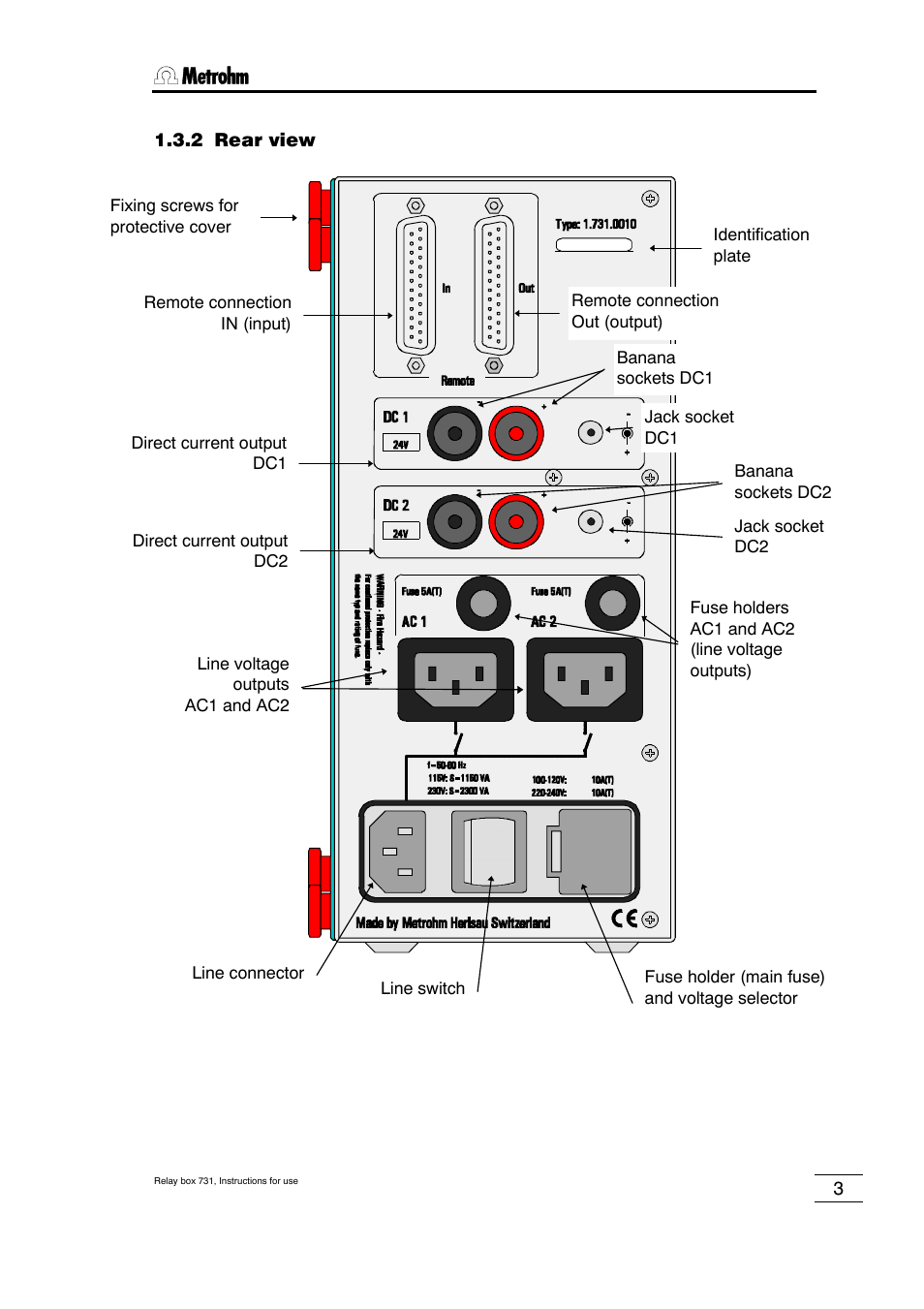 Metrohm 731 Relay Box User Manual | Page 9 / 35