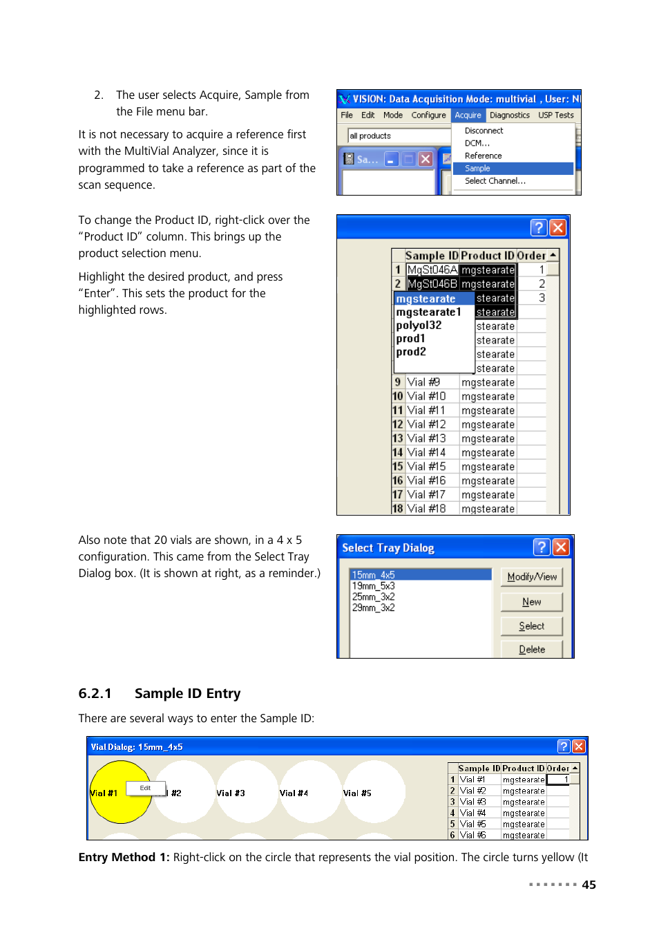 1 sample id entry, Sample id entry | Metrohm NIRS XDS MultiVial Analyzer User Manual | Page 47 / 117