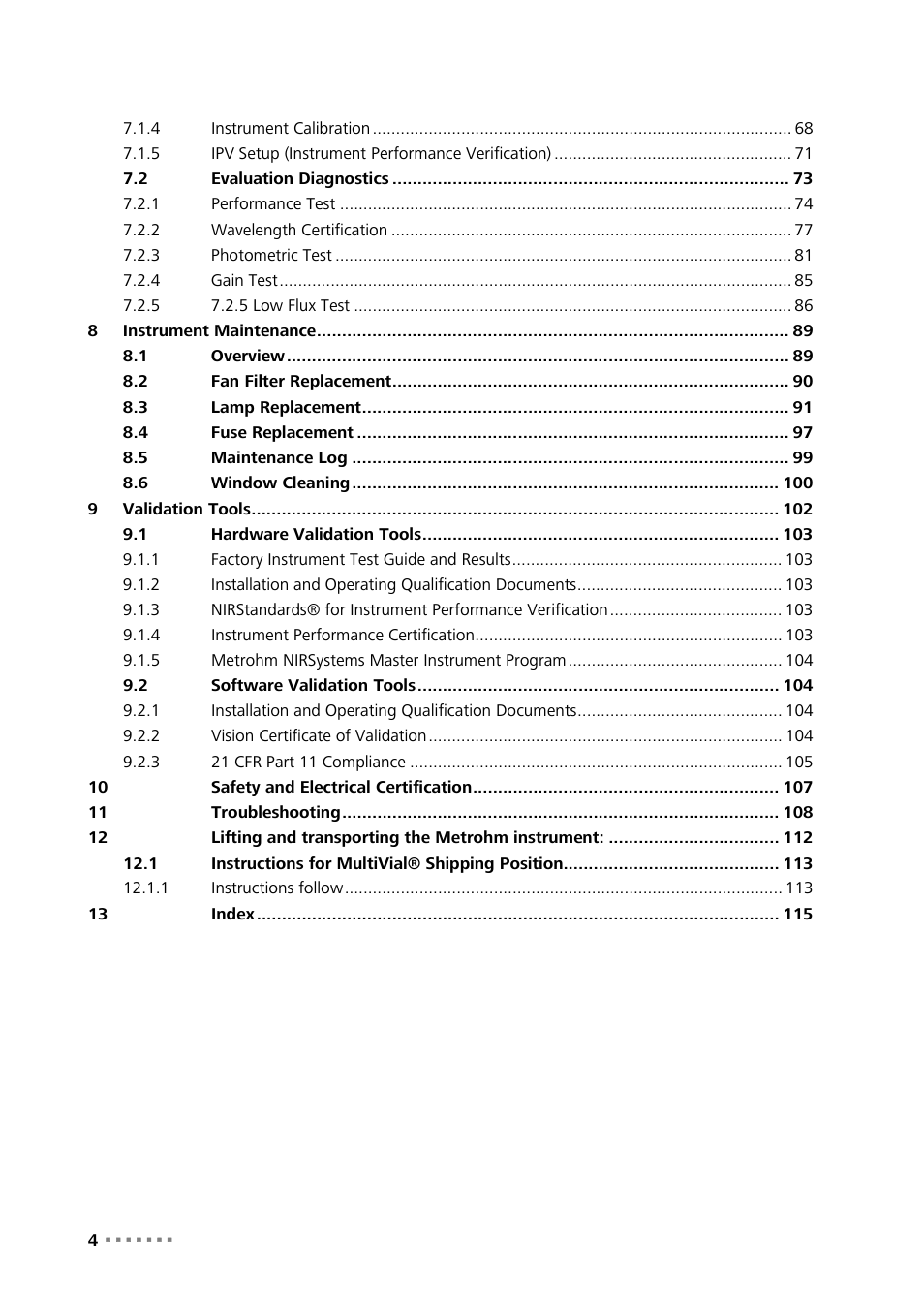 Metrohm NIRS XDS MultiVial Analyzer User Manual | Page 6 / 117