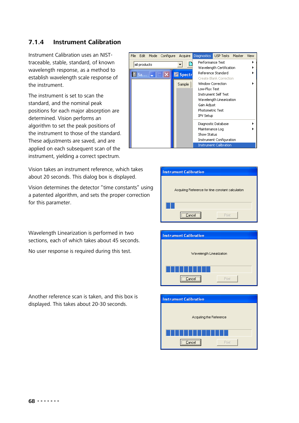 4 instrument calibration, Instrument calibration | Metrohm NIRS XDS MultiVial Analyzer User Manual | Page 70 / 117