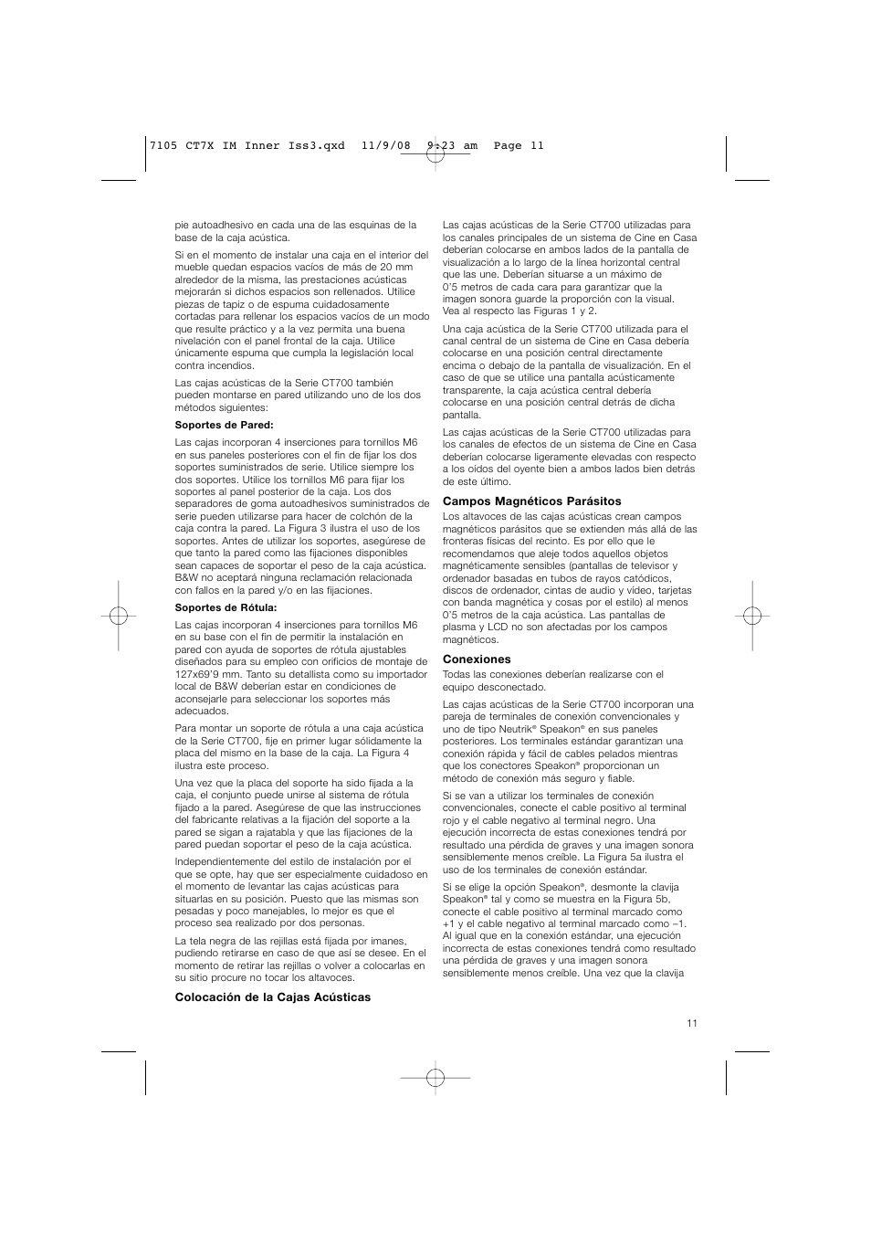 Bowers & Wilkins CT700 SERIES CT7.4 LCRS User Manual | Page 14 / 48