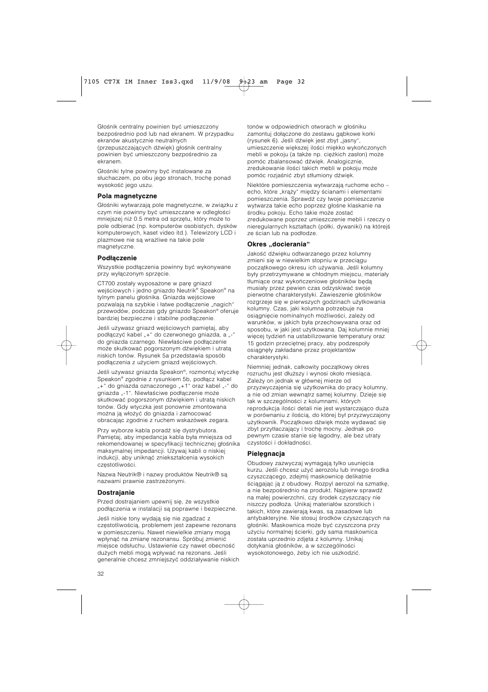 Bowers & Wilkins CT700 SERIES CT7.4 LCRS User Manual | Page 35 / 48