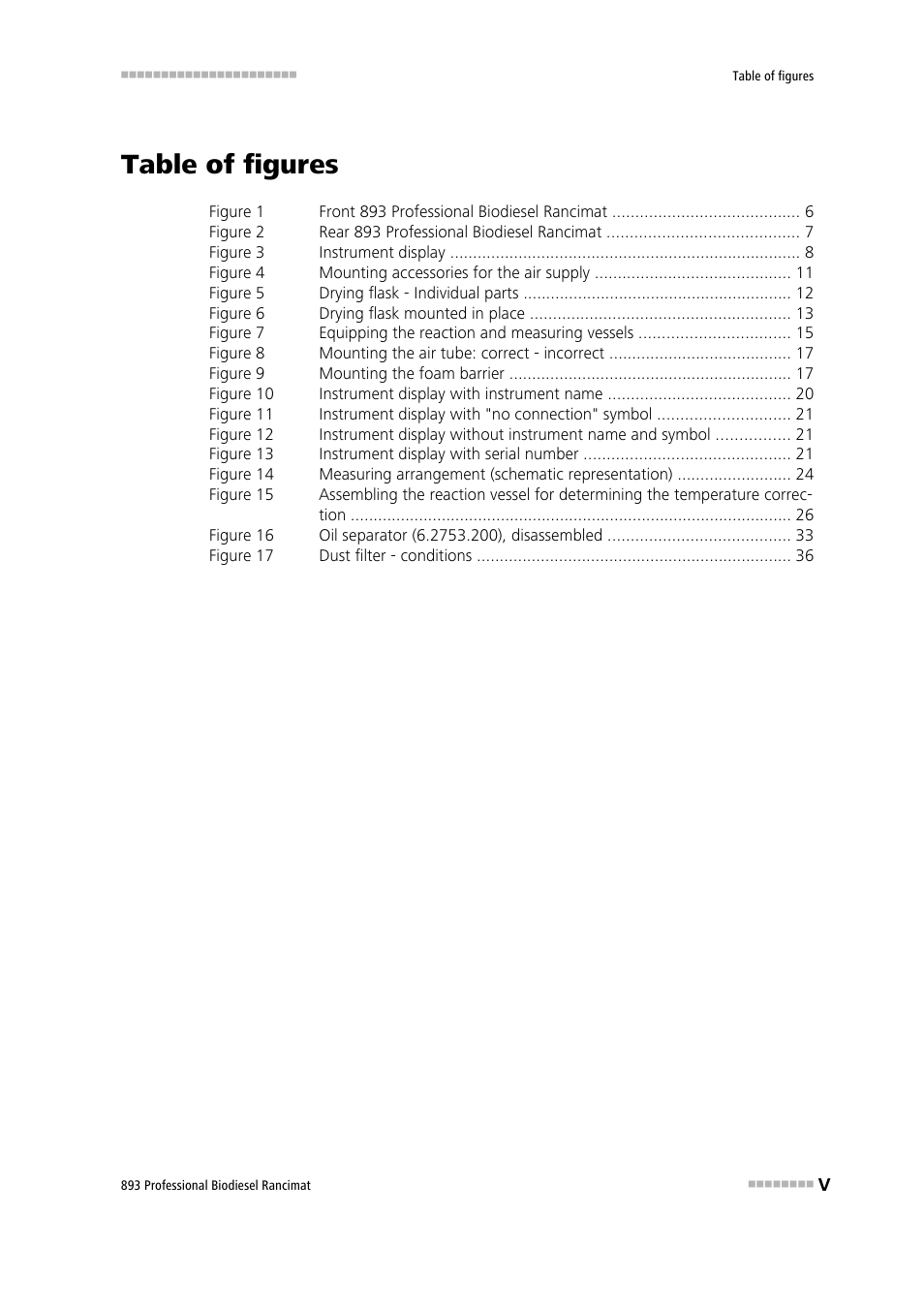 Table of figures | Metrohm 893 Professional Biodiesel Rancimat User Manual | Page 7 / 60