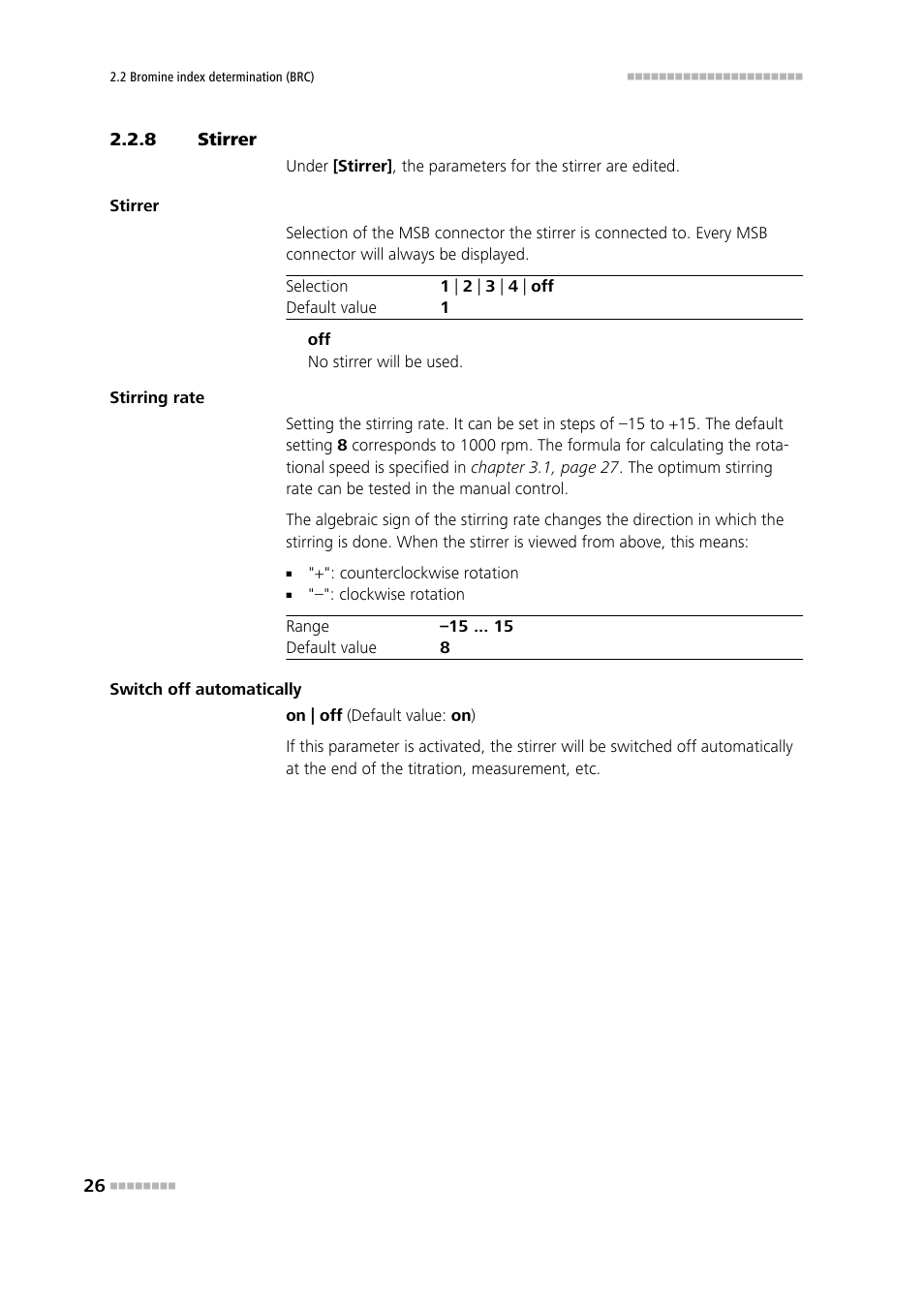 8 stirrer, Stirrer | Metrohm 840 PC Control 6.0 / Touch Control User Manual | Page 32 / 34