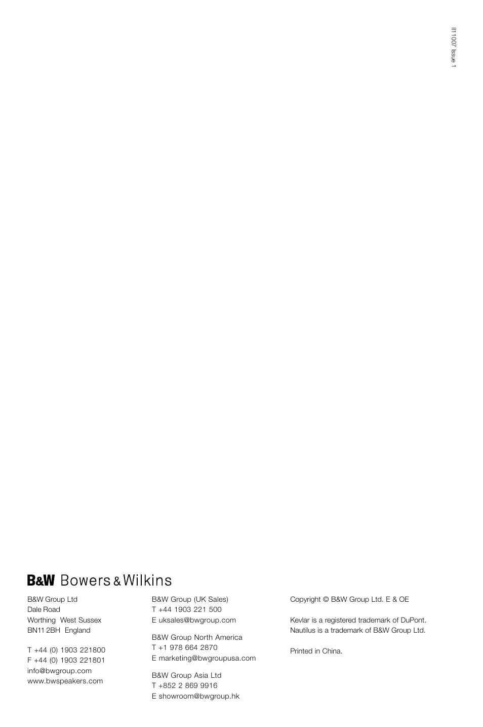 Bowers & Wilkins Speaker User Manual | Page 27 / 27