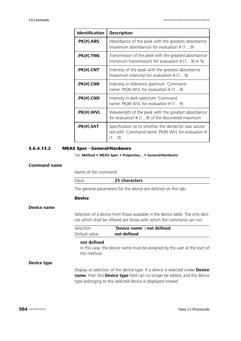 2 meas spec - general/hardware | Metrohm tiamo 2.2 (ProcessLab) User Manual | Page 1000 / 1644