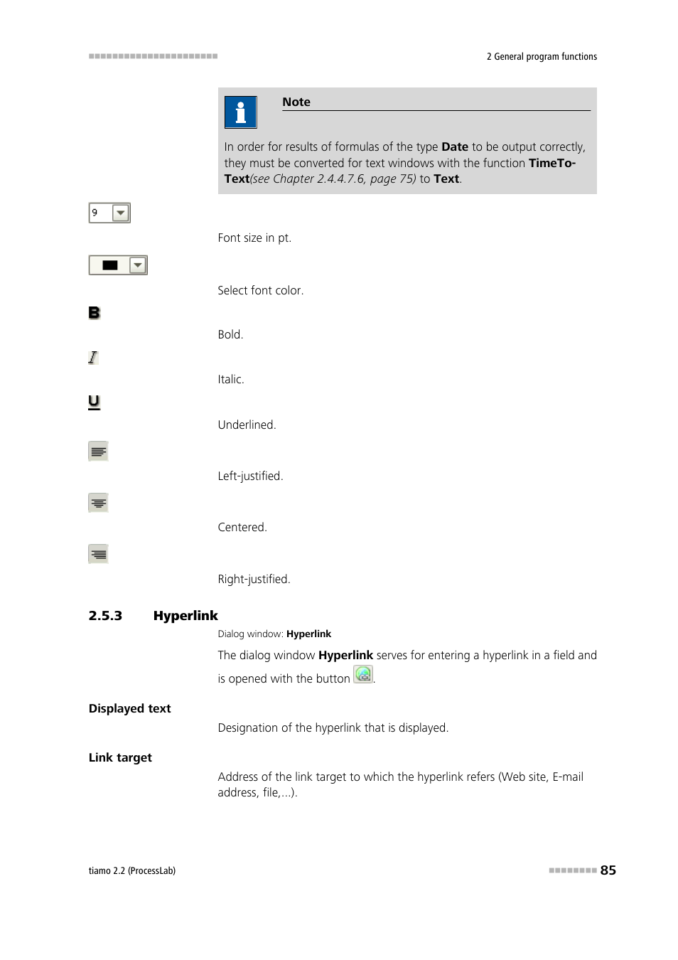 3 hyperlink, Hyperlink | Metrohm tiamo 2.2 (ProcessLab) User Manual | Page 101 / 1644