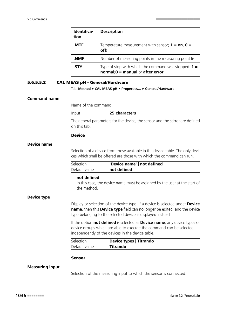 2 cal meas ph - general/hardware | Metrohm tiamo 2.2 (ProcessLab) User Manual | Page 1052 / 1644