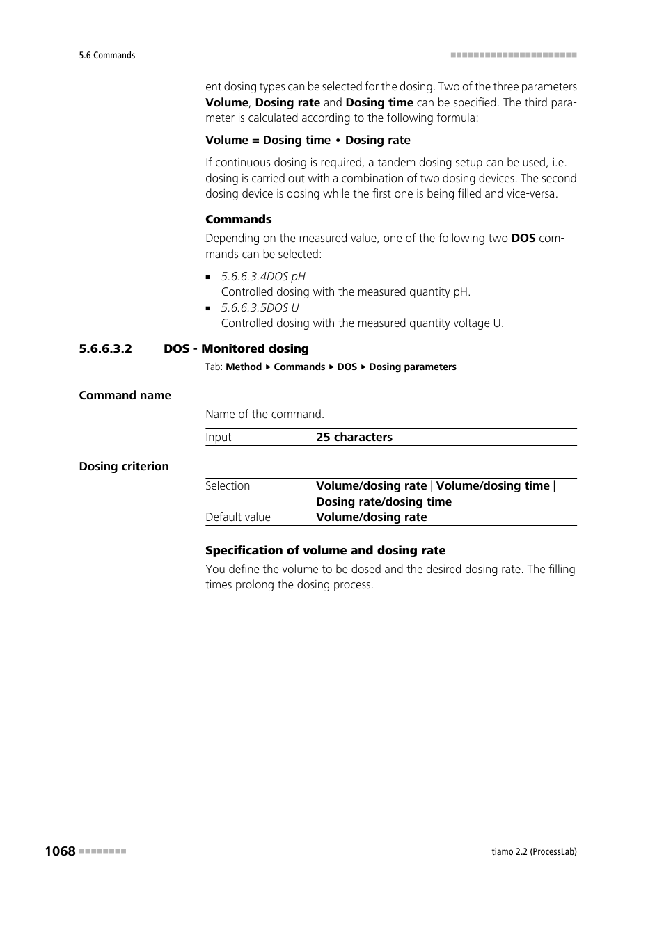 2 dos - monitored dosing | Metrohm tiamo 2.2 (ProcessLab) User Manual | Page 1084 / 1644