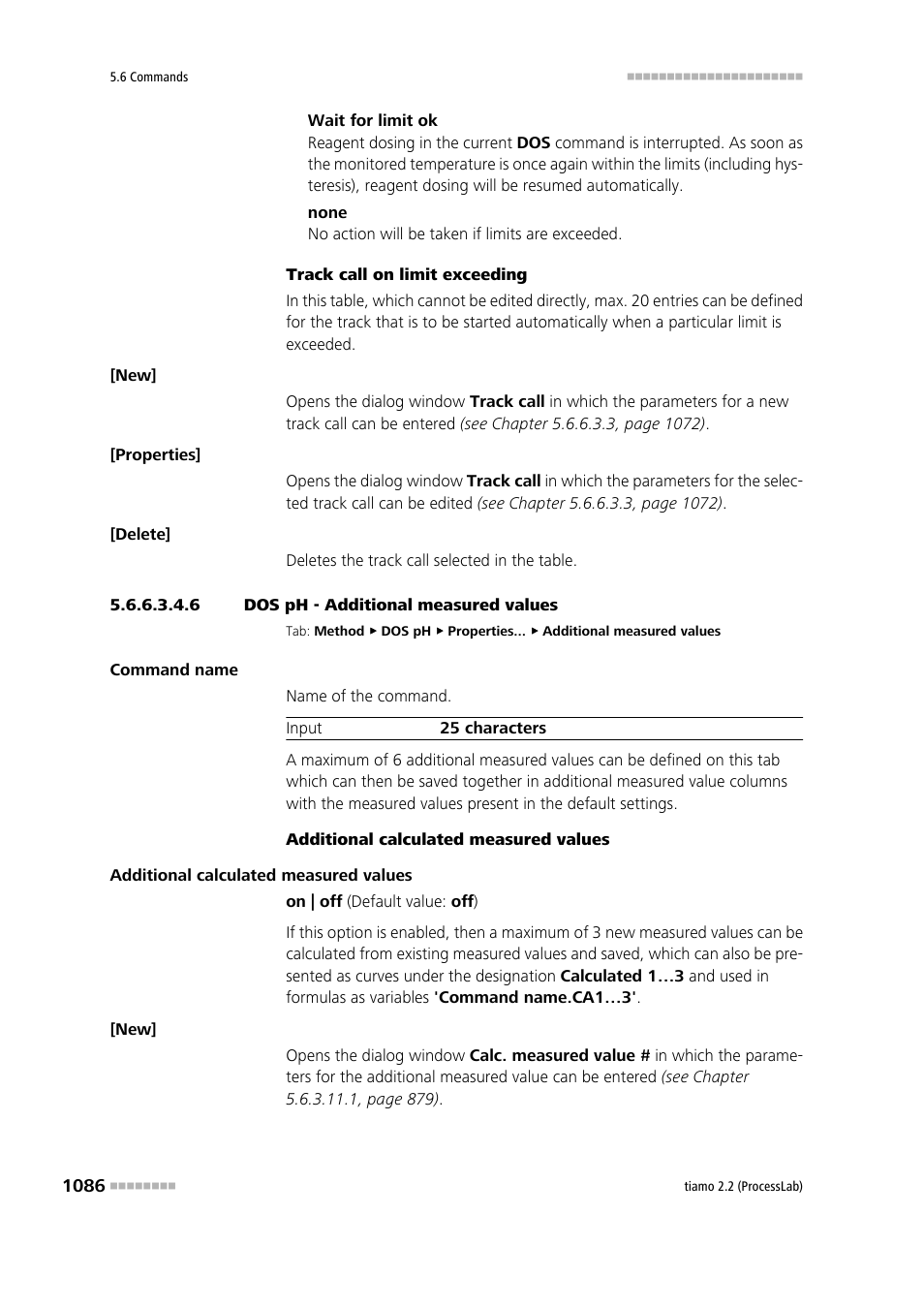 6 dos ph - additional measured values, Additional measured values | Metrohm tiamo 2.2 (ProcessLab) User Manual | Page 1102 / 1644