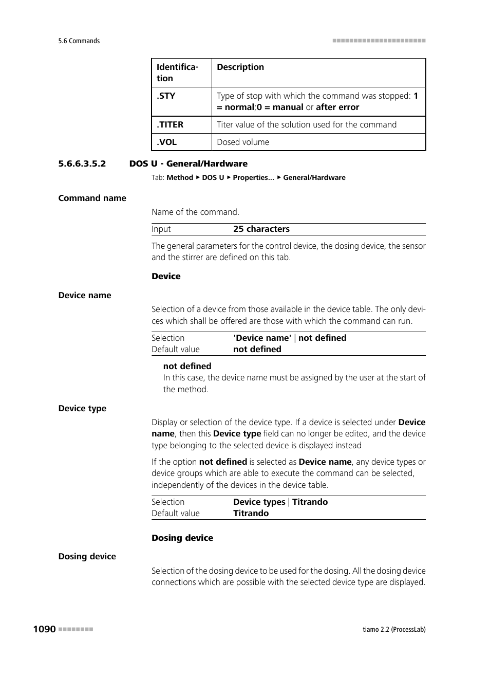 2 dos u - general/hardware, General/hardware | Metrohm tiamo 2.2 (ProcessLab) User Manual | Page 1106 / 1644