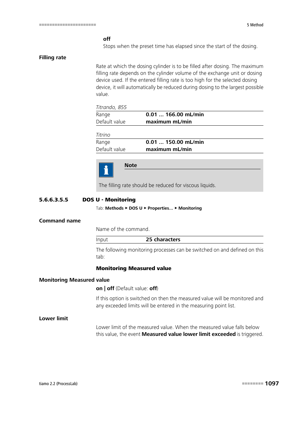 5 dos u - monitoring, Monitoring | Metrohm tiamo 2.2 (ProcessLab) User Manual | Page 1113 / 1644