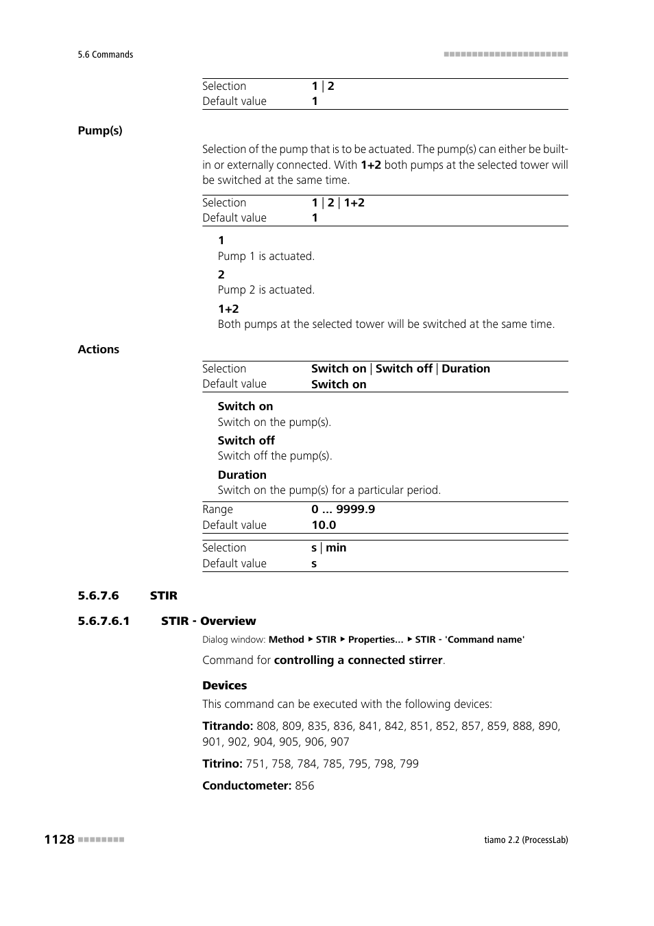 6 stir, 1 stir - overview, Stir | Metrohm tiamo 2.2 (ProcessLab) User Manual | Page 1144 / 1644