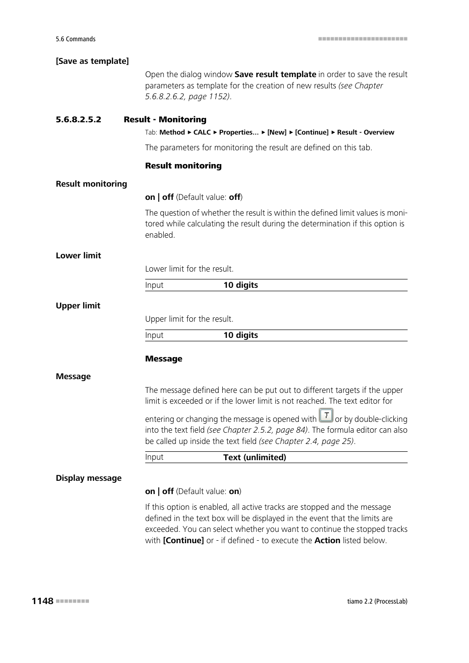 2 result - monitoring, Monitoring | Metrohm tiamo 2.2 (ProcessLab) User Manual | Page 1164 / 1644