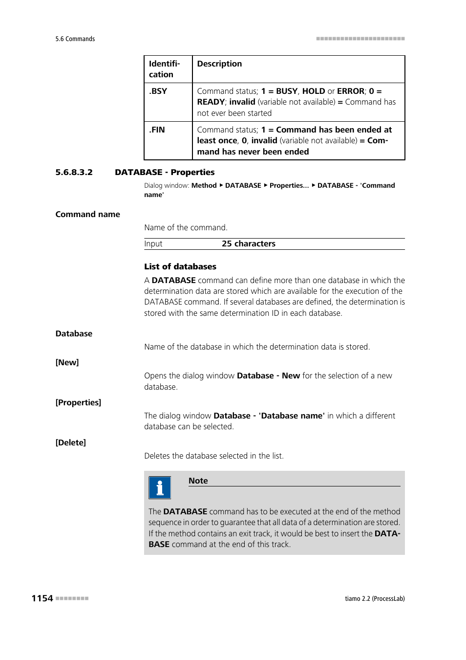 2 database - properties | Metrohm tiamo 2.2 (ProcessLab) User Manual | Page 1170 / 1644