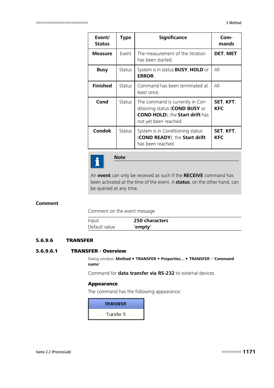 6 transfer, 1 transfer - overview, Transfer | Metrohm tiamo 2.2 (ProcessLab) User Manual | Page 1187 / 1644