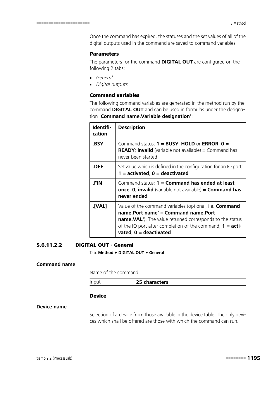 2 digital out - general | Metrohm tiamo 2.2 (ProcessLab) User Manual | Page 1211 / 1644