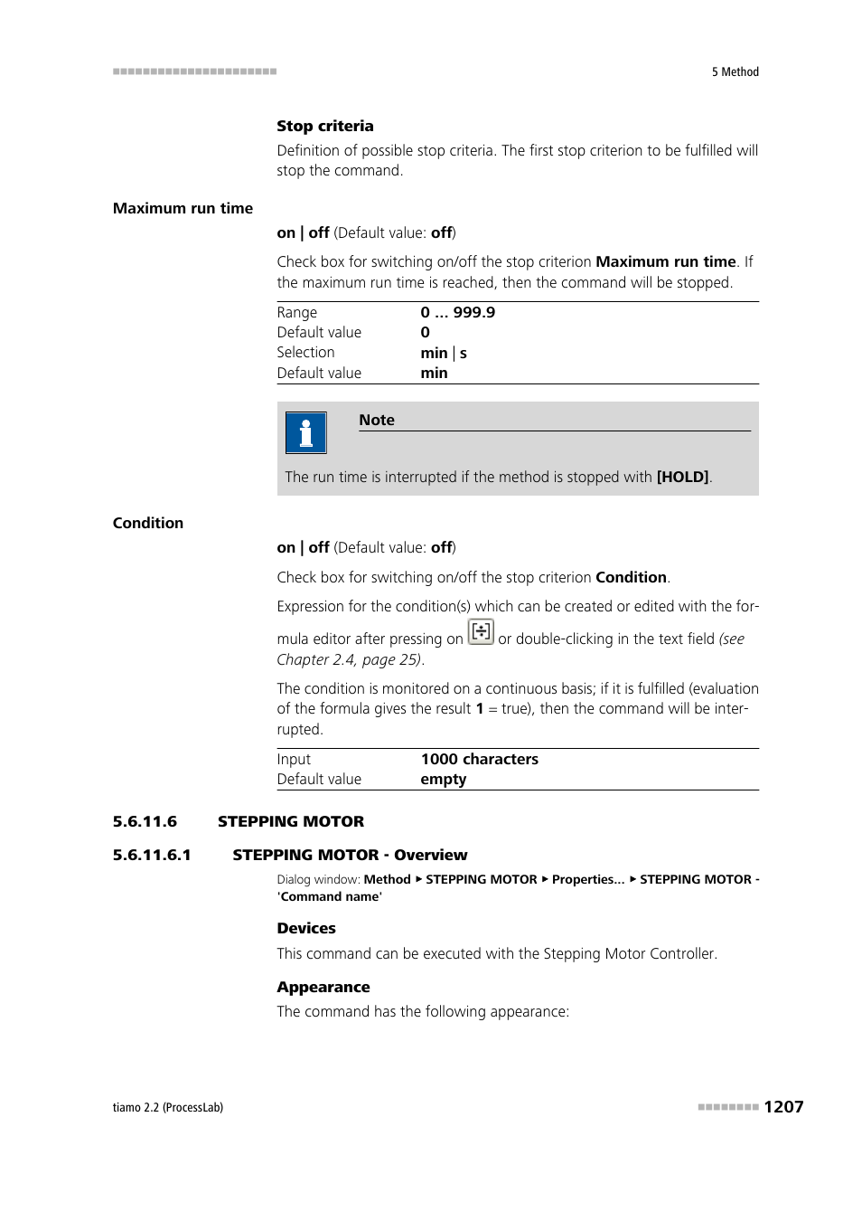 6 stepping motor, 1 stepping motor - overview, Stepping motor | Metrohm tiamo 2.2 (ProcessLab) User Manual | Page 1223 / 1644