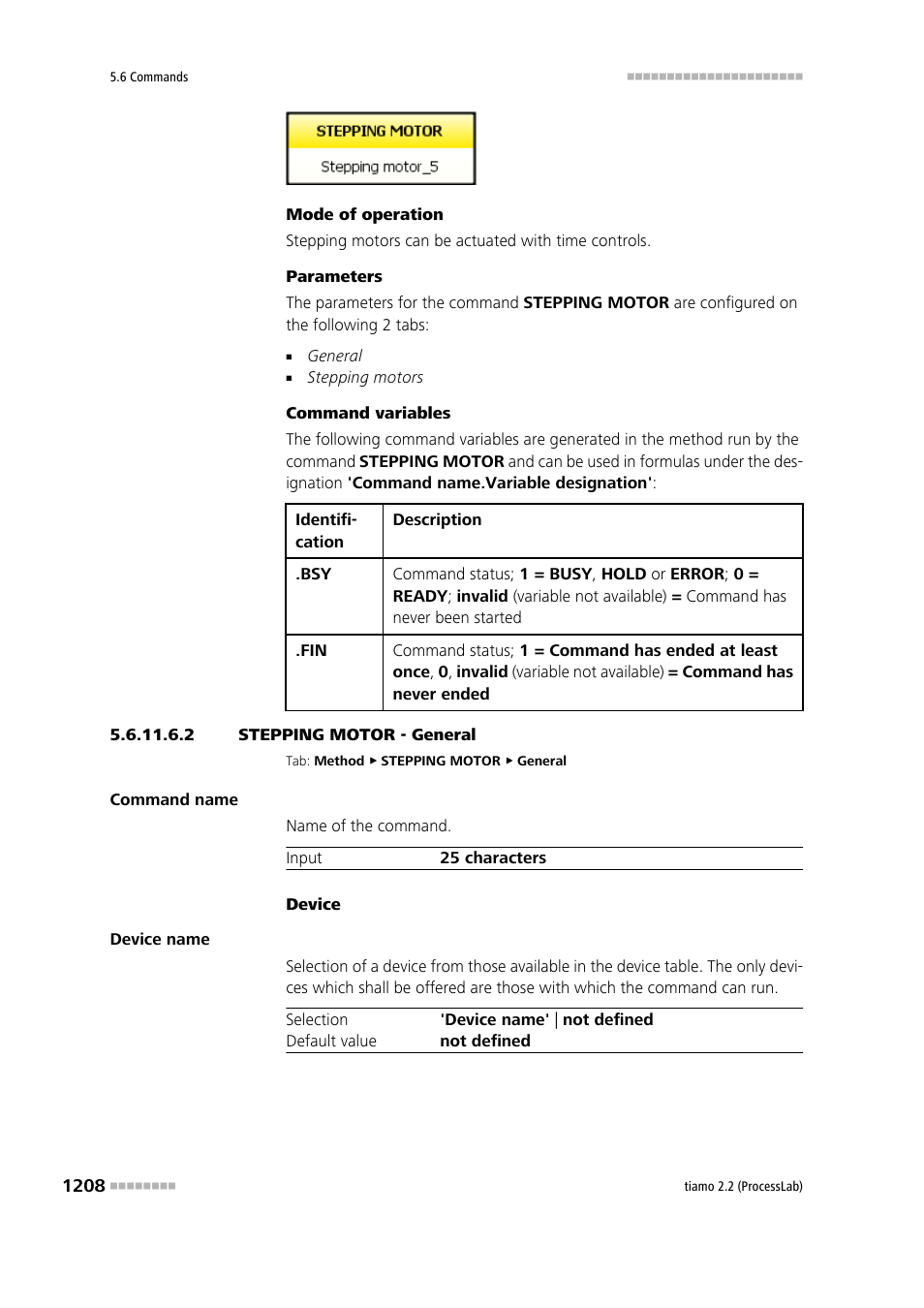 2 stepping motor - general | Metrohm tiamo 2.2 (ProcessLab) User Manual | Page 1224 / 1644