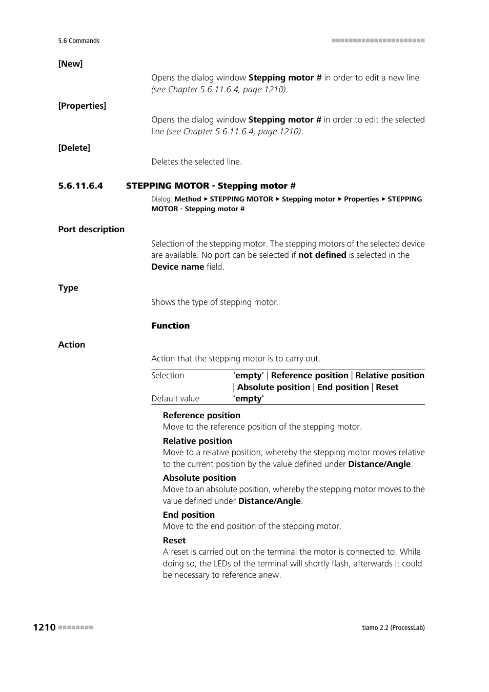 4 stepping motor - stepping motor | Metrohm tiamo 2.2 (ProcessLab) User Manual | Page 1226 / 1644