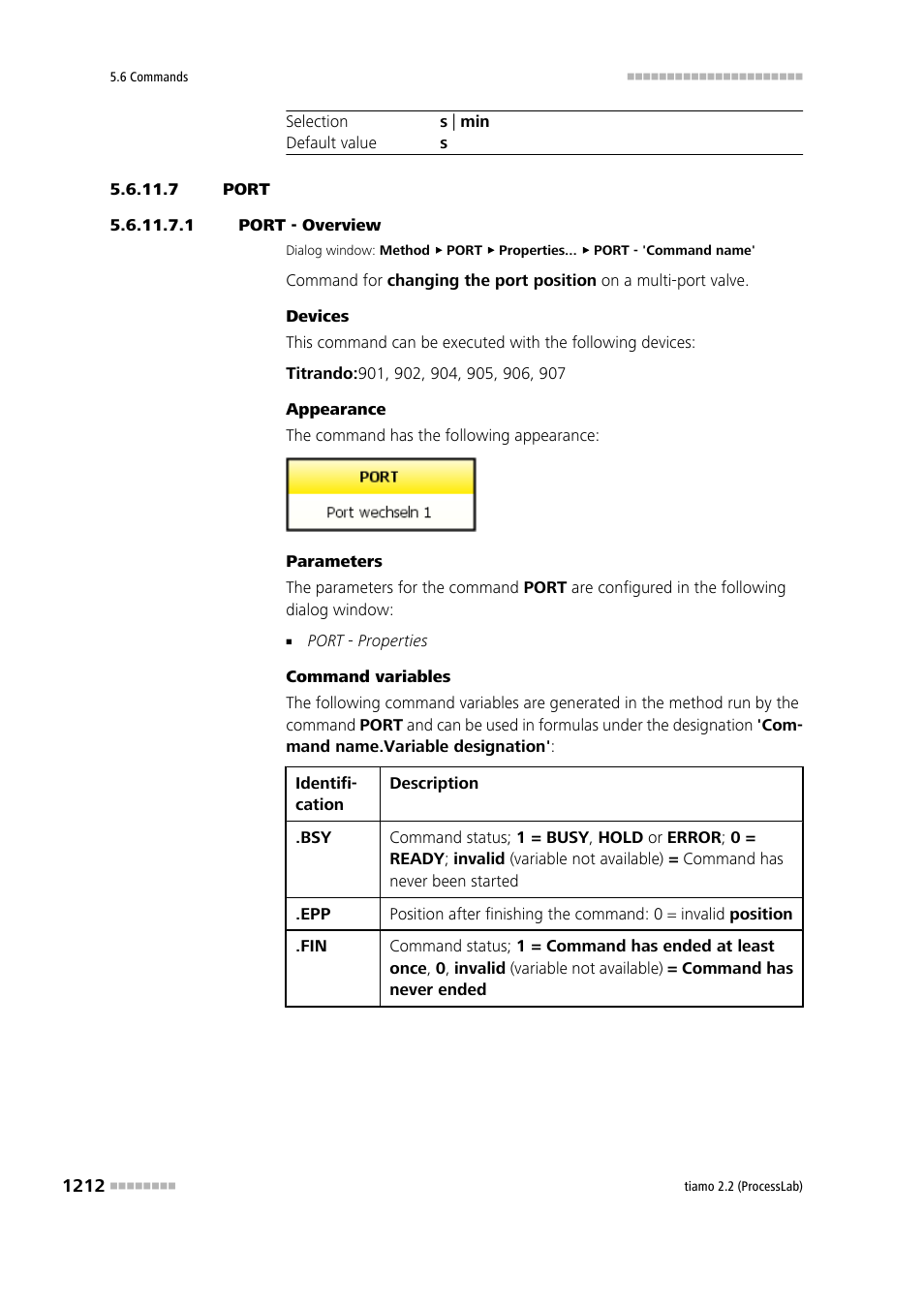 7 port, 1 port - overview, Port | Metrohm tiamo 2.2 (ProcessLab) User Manual | Page 1228 / 1644