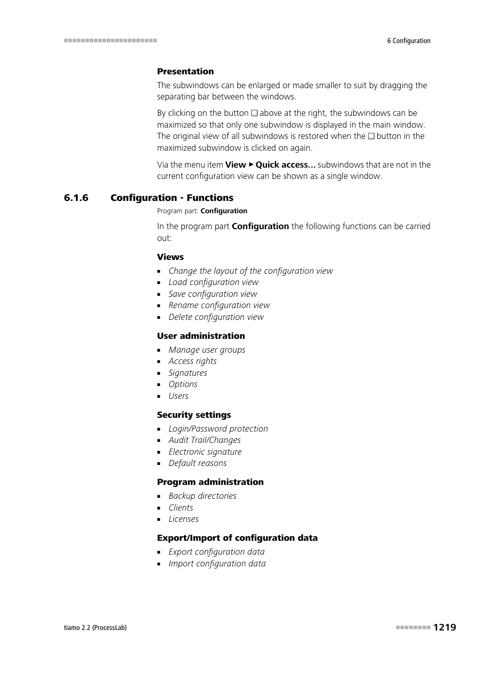 6 configuration - functions, Configuration - functions 9 | Metrohm tiamo 2.2 (ProcessLab) User Manual | Page 1235 / 1644