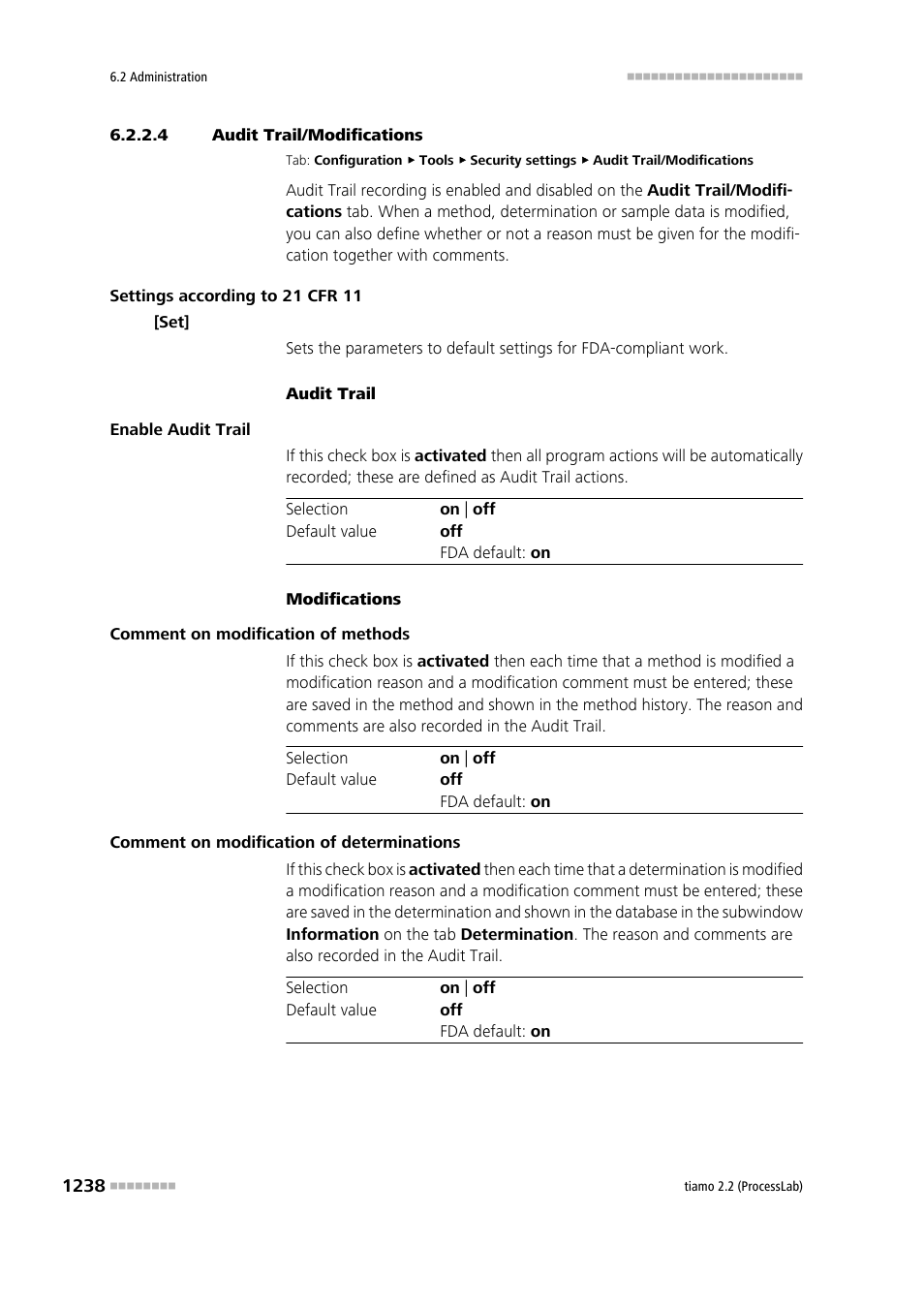 4 audit trail/modifications, Audit trail/changes | Metrohm tiamo 2.2 (ProcessLab) User Manual | Page 1254 / 1644