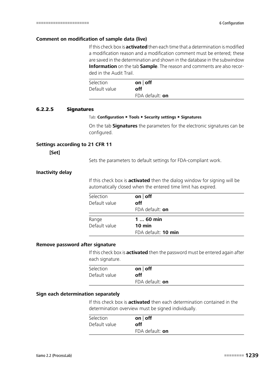 5 signatures, Electronic signature, Signatures | Metrohm tiamo 2.2 (ProcessLab) User Manual | Page 1255 / 1644