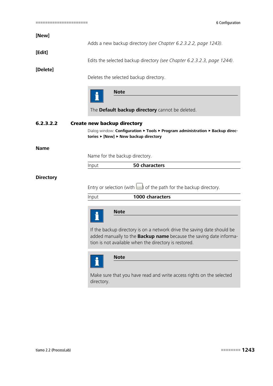 2 create new backup directory | Metrohm tiamo 2.2 (ProcessLab) User Manual | Page 1259 / 1644