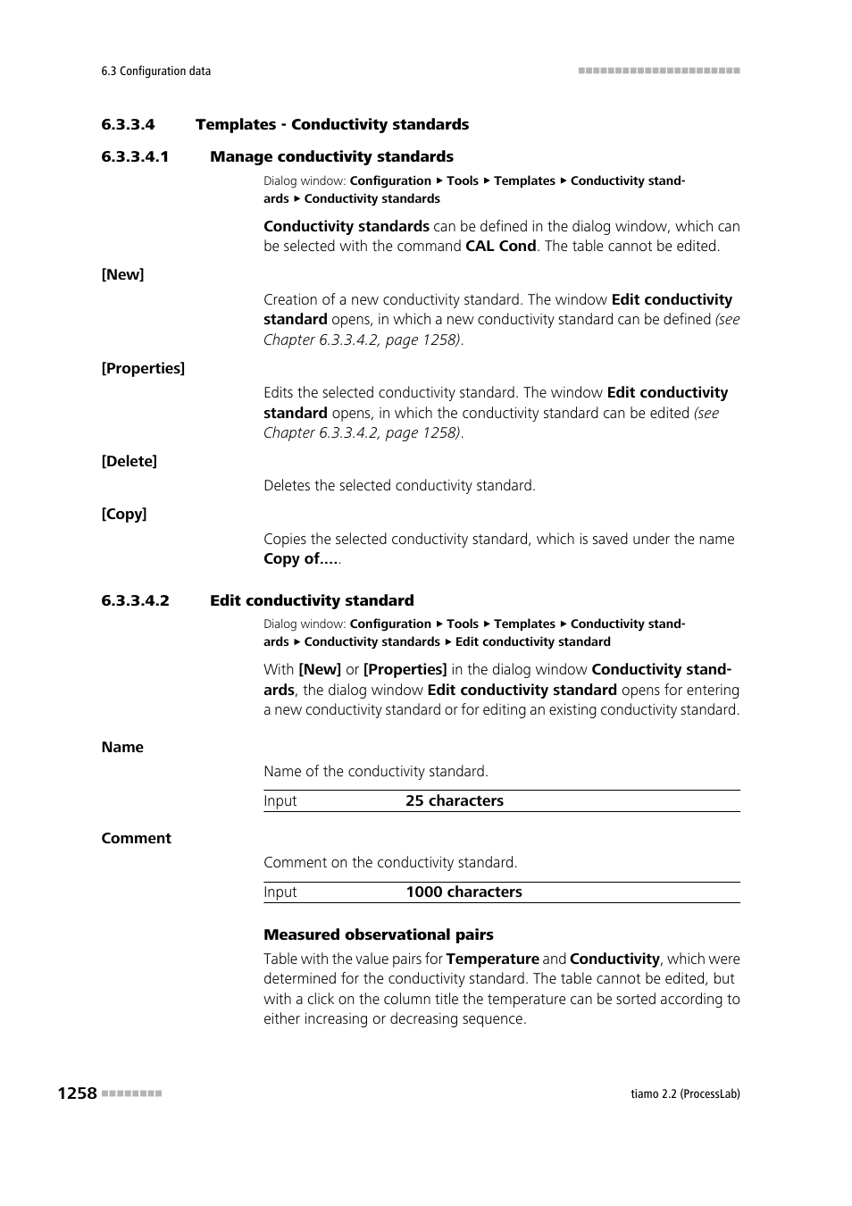 4 templates - conductivity standards, 1 manage conductivity standards, 2 edit conductivity standard | Metrohm tiamo 2.2 (ProcessLab) User Manual | Page 1274 / 1644