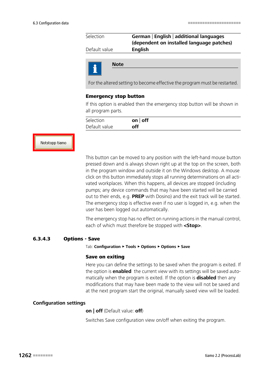 3 options - save | Metrohm tiamo 2.2 (ProcessLab) User Manual | Page 1278 / 1644