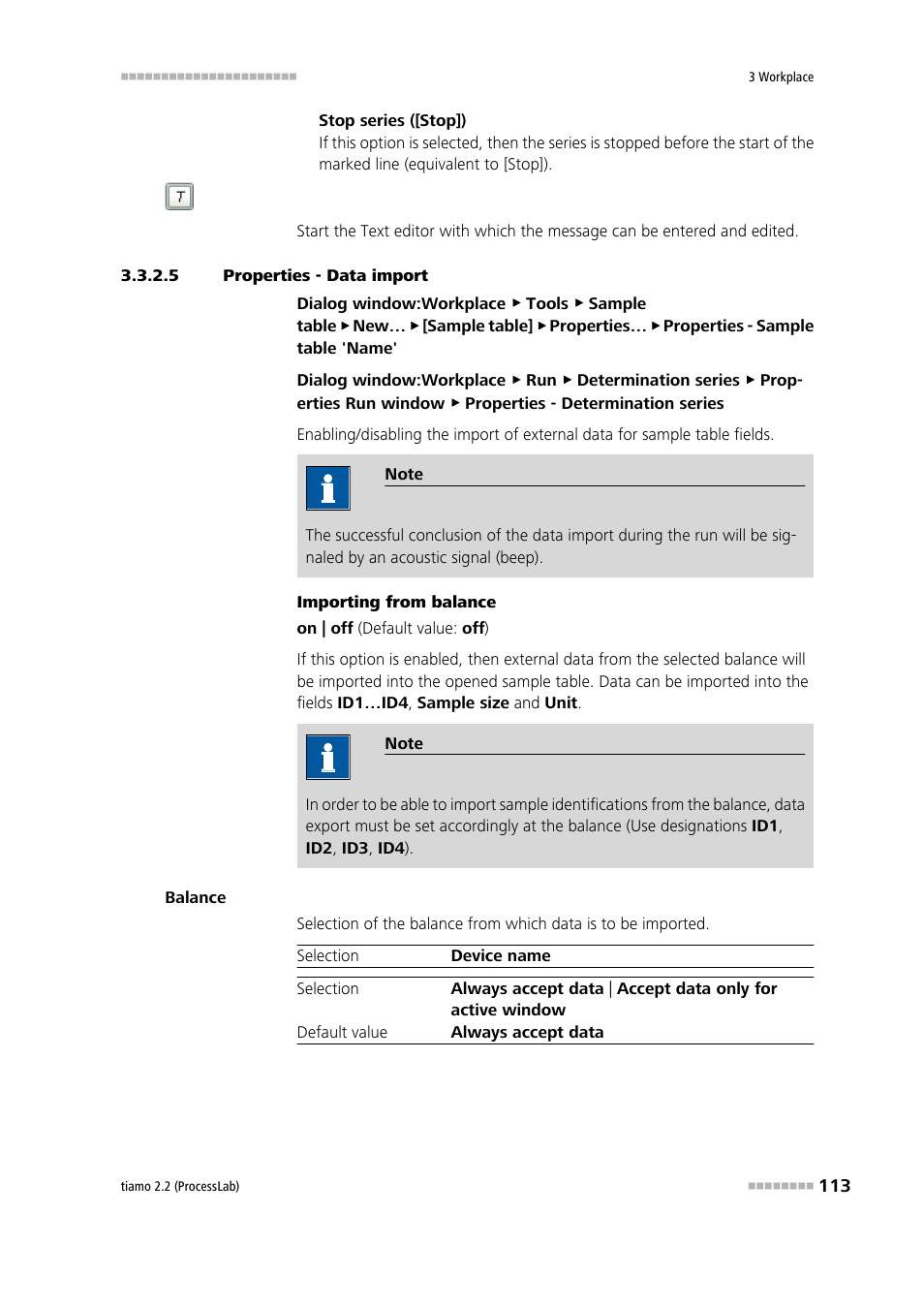 5 properties - data import, Properties - data import | Metrohm tiamo 2.2 (ProcessLab) User Manual | Page 129 / 1644