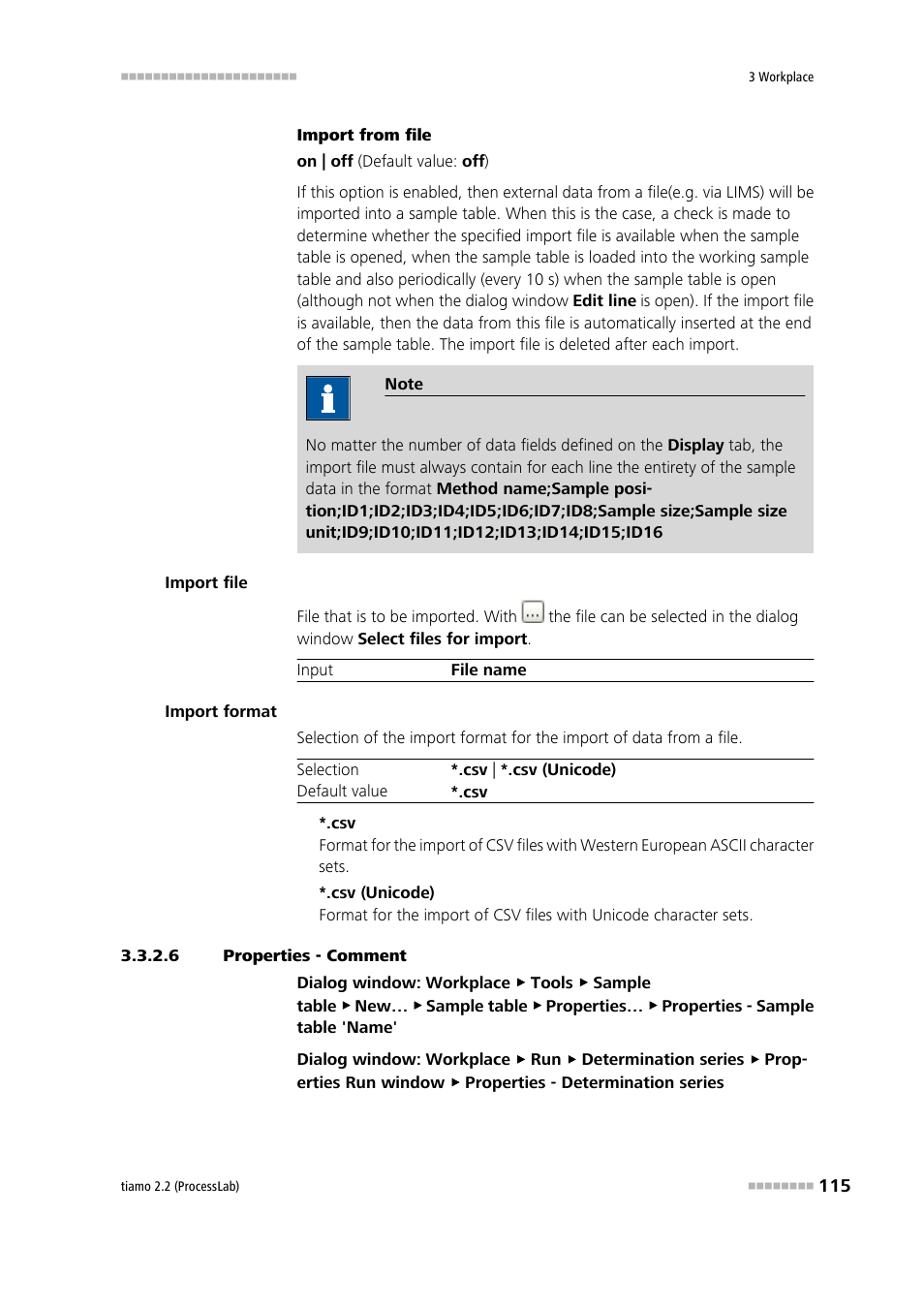 6 properties - comment, Properties - comment | Metrohm tiamo 2.2 (ProcessLab) User Manual | Page 131 / 1644