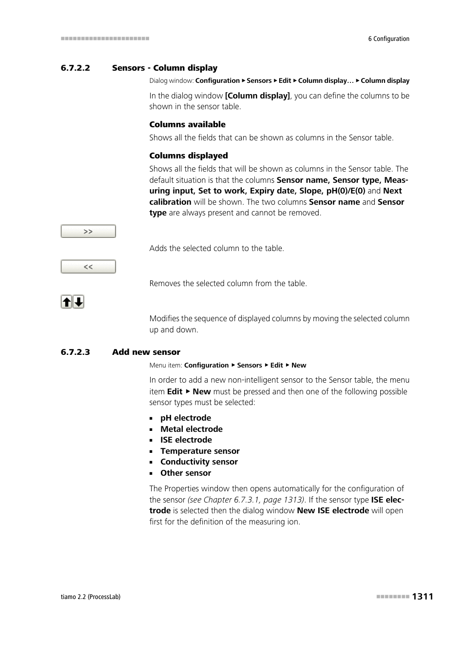 2 sensors - column display, 3 add new sensor | Metrohm tiamo 2.2 (ProcessLab) User Manual | Page 1327 / 1644