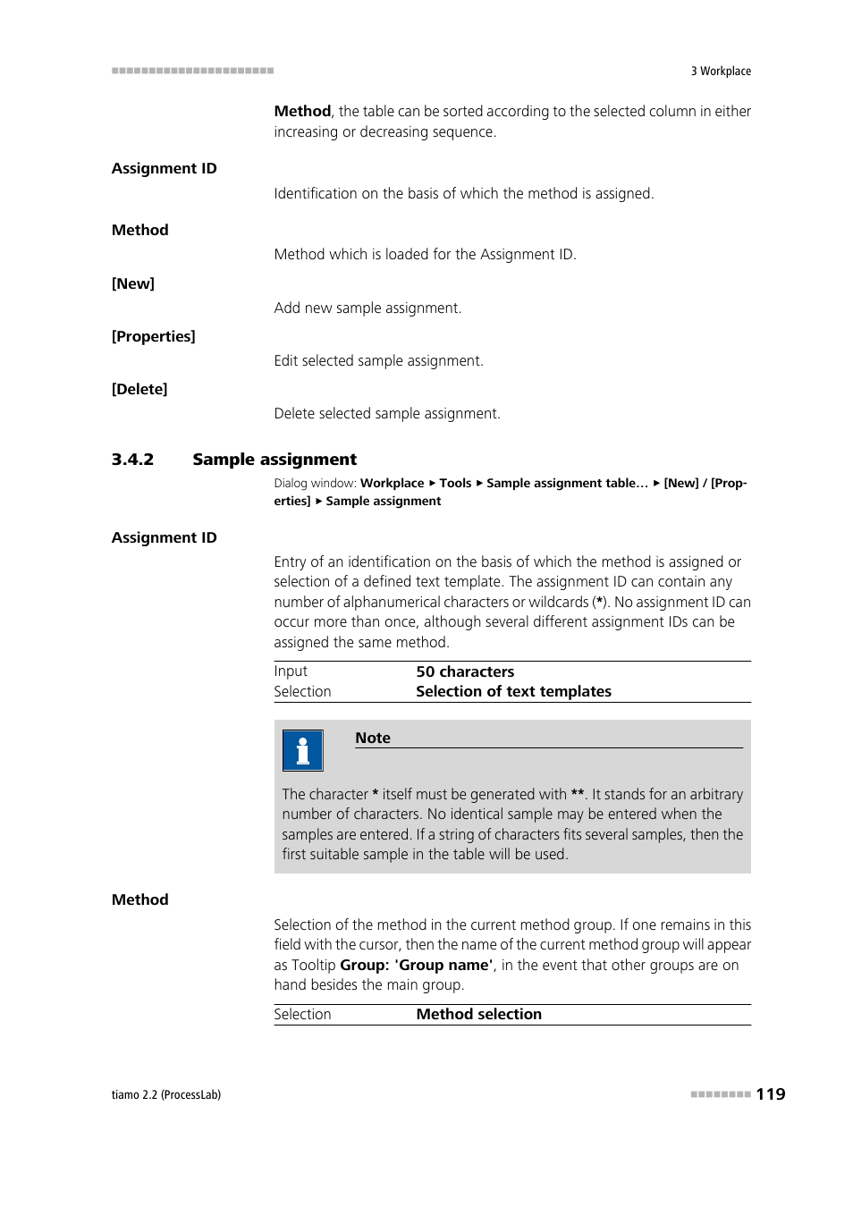 2 sample assignment, Sample assignment | Metrohm tiamo 2.2 (ProcessLab) User Manual | Page 135 / 1644