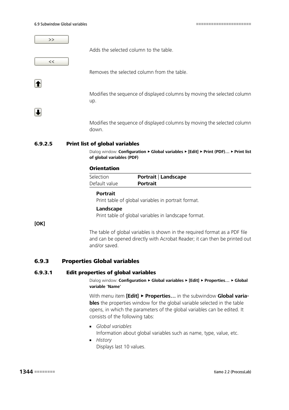 5 print list of global variables, 3 properties global variables, 1 edit properties of global variables | Properties global variables 4 | Metrohm tiamo 2.2 (ProcessLab) User Manual | Page 1360 / 1644