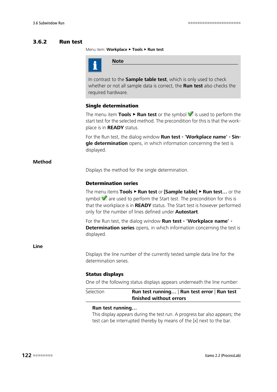 2 run test, Run test, Perform run test | Metrohm tiamo 2.2 (ProcessLab) User Manual | Page 138 / 1644