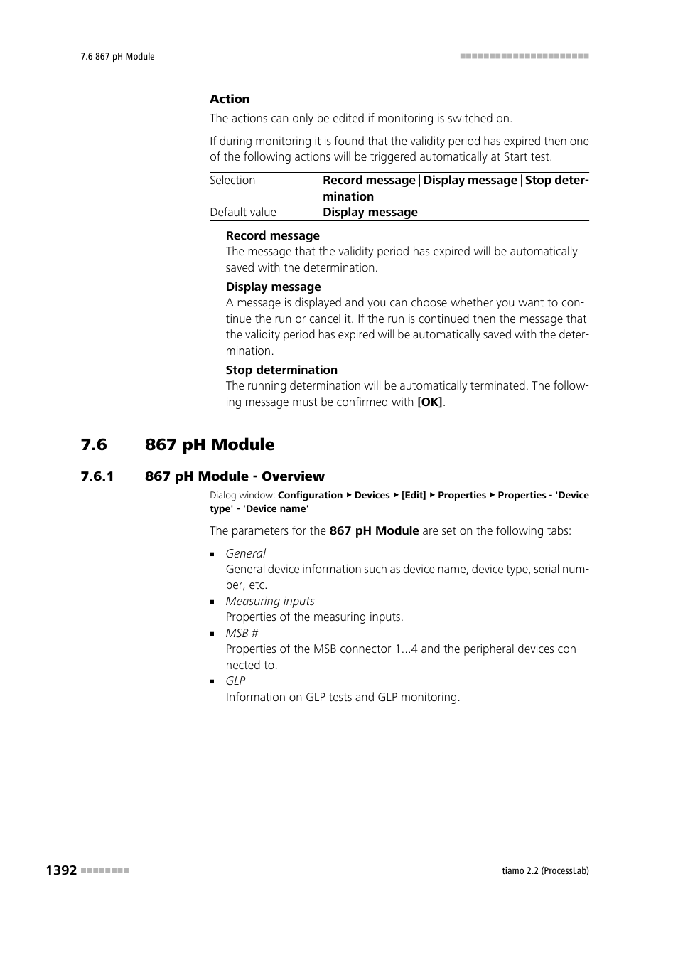 6 867 ph module, 1 867 ph module - overview, 867 ph module 2 | 867 ph module - overview 2, 867 ph module | Metrohm tiamo 2.2 (ProcessLab) User Manual | Page 1408 / 1644