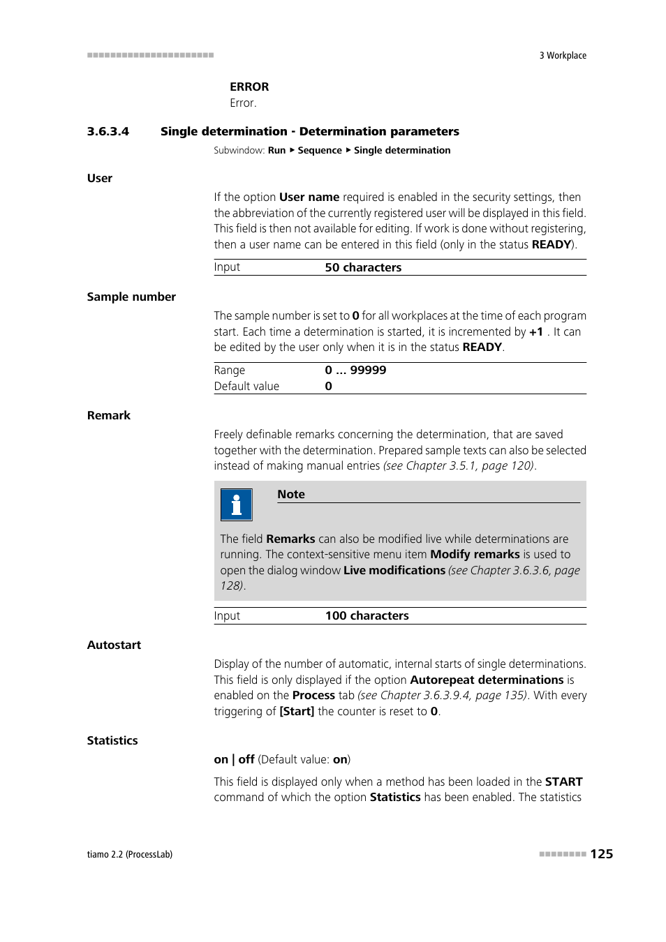 4 single determination - determination parameters, Single determination - determination parameters | Metrohm tiamo 2.2 (ProcessLab) User Manual | Page 141 / 1644