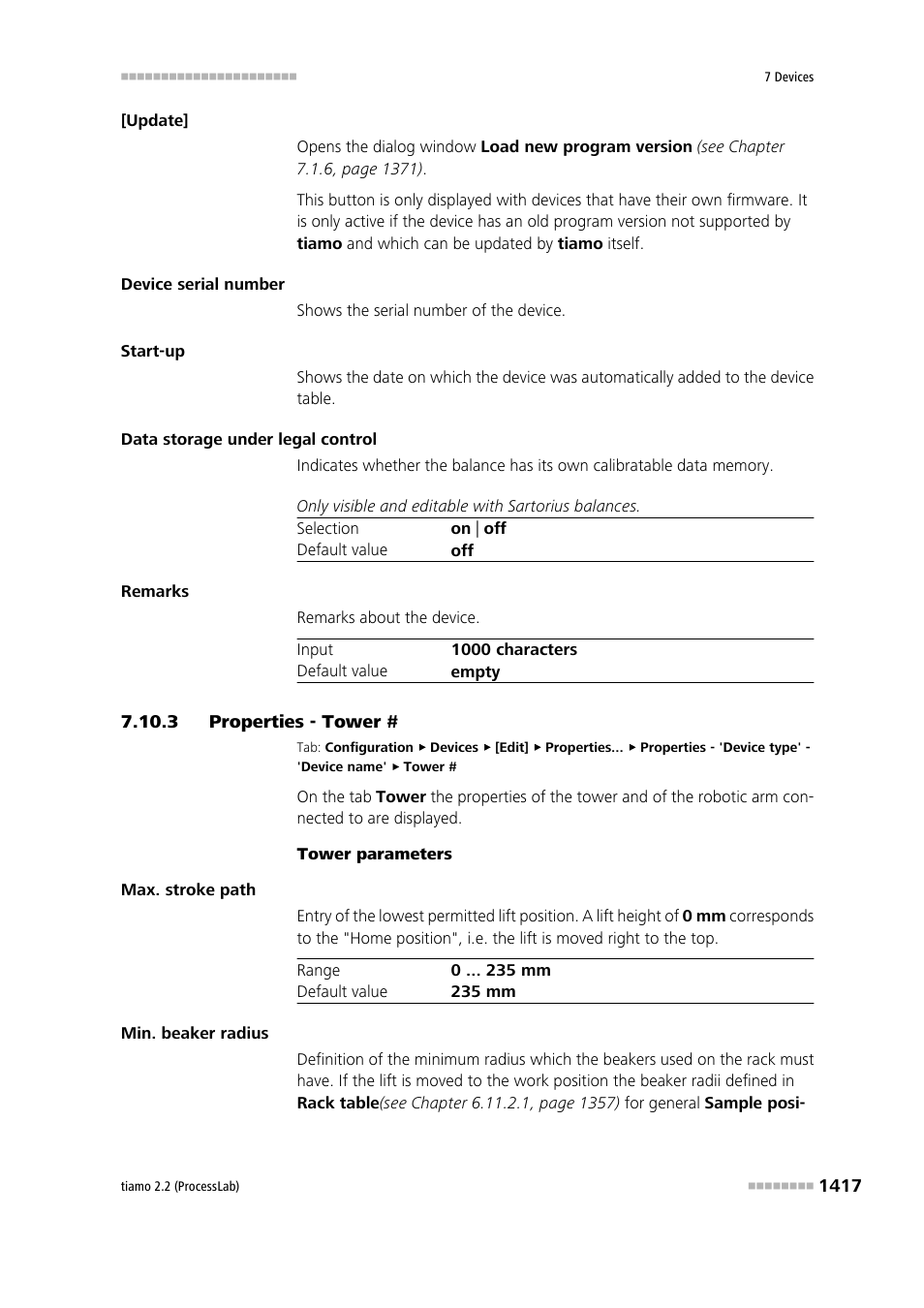 3 properties - tower, Properties - tower # 7, Properties - tower # 5 | Properties - tower # 2, Tower | Metrohm tiamo 2.2 (ProcessLab) User Manual | Page 1433 / 1644