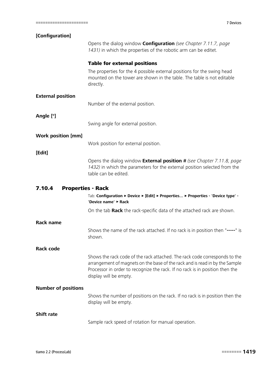 4 properties - rack | Metrohm tiamo 2.2 (ProcessLab) User Manual | Page 1435 / 1644