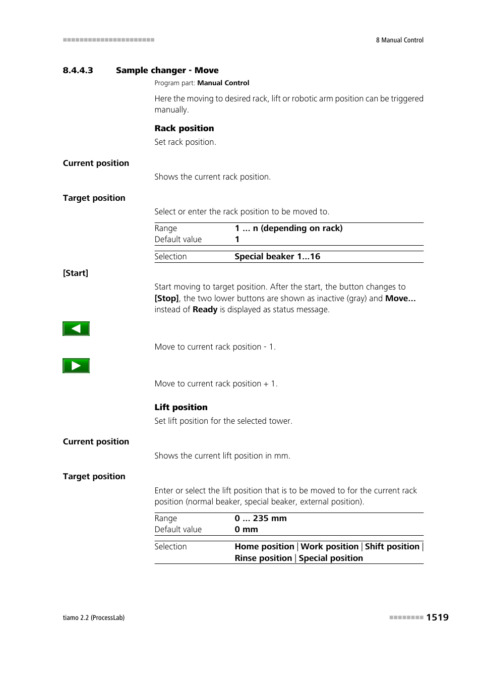 3 sample changer - move, Move | Metrohm tiamo 2.2 (ProcessLab) User Manual | Page 1535 / 1644