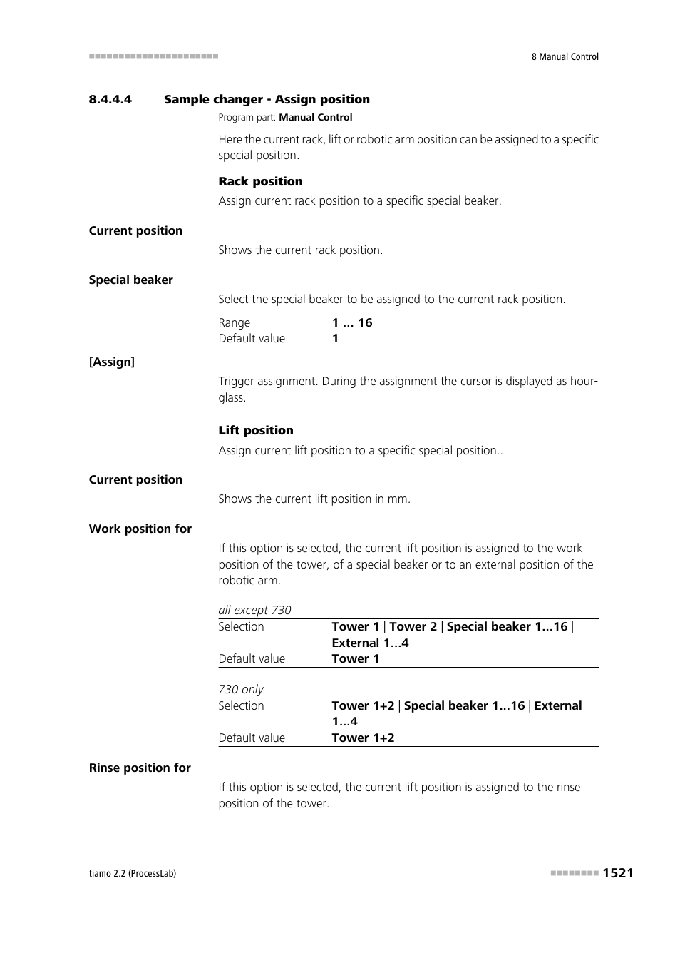 4 sample changer - assign position, Assign position | Metrohm tiamo 2.2 (ProcessLab) User Manual | Page 1537 / 1644